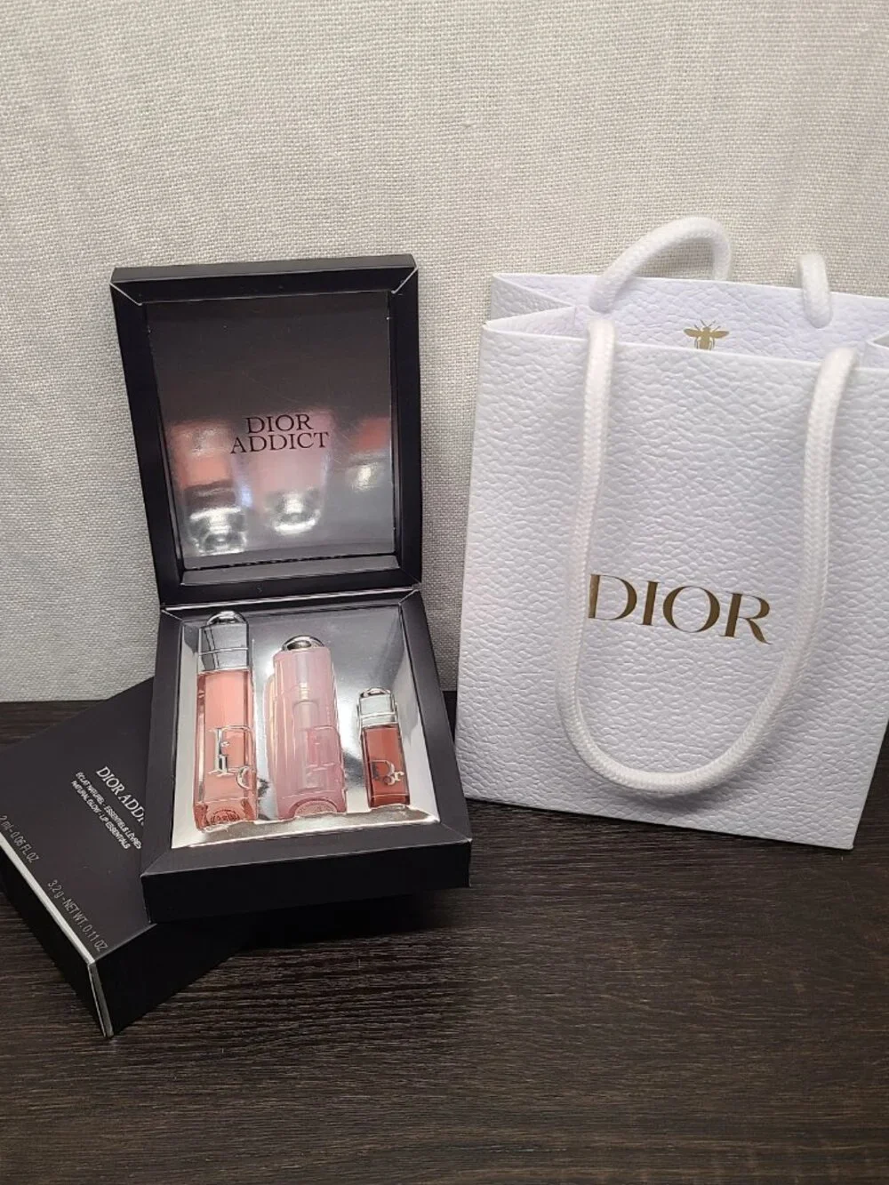 NEW Dior Addict Natural Glow Lip Essentials 3pc Set with Dior Gift Bag - Picture 2 of 12